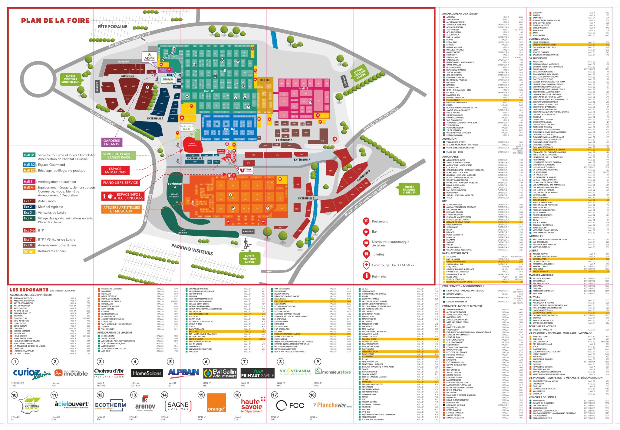 Plan de la Foire 2024