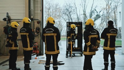 Manœuvres de la caserne de pompiers d&rsquo;Eteaux